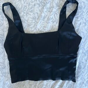 Wilfred  Black Satin Corset Top- Size S
